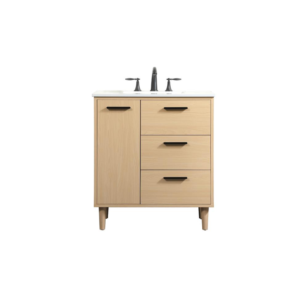 30 inch bathroom vanity in Maple. Picture 1