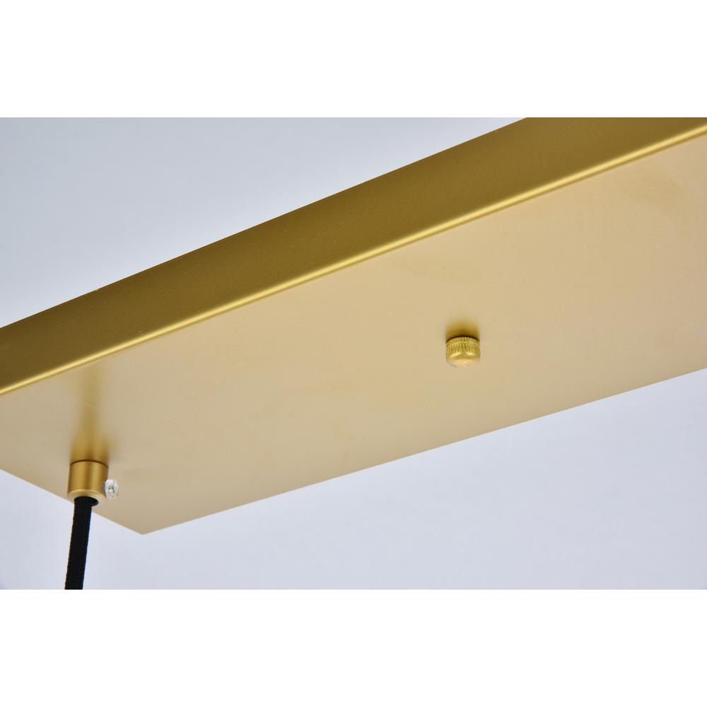 Baxter 3 Lights Brass Pendant With Frosted White Glass. Picture 5