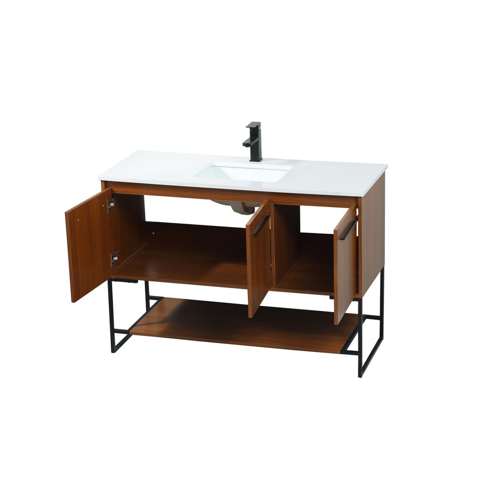 48 inch Single bathroom vanity in teak. Picture 9