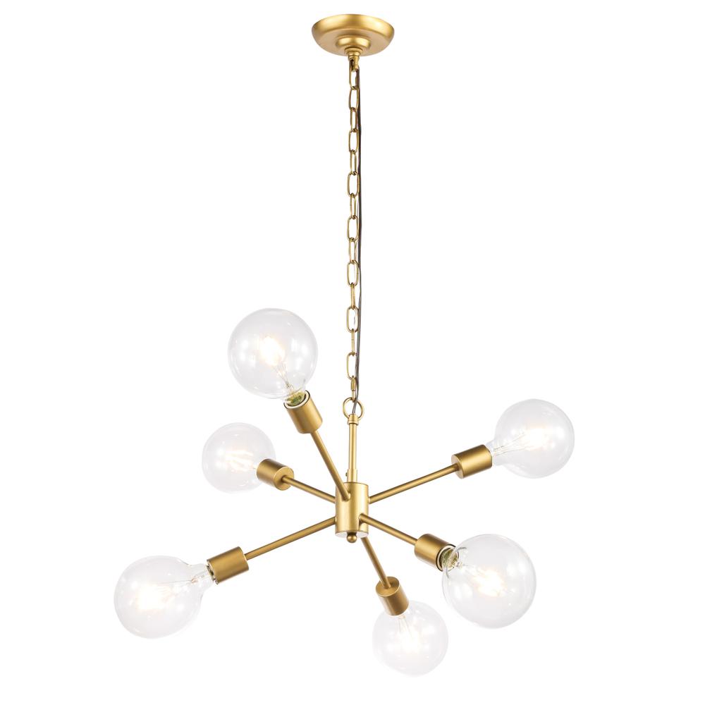 Nolan  6 light Brass pendant. Picture 5