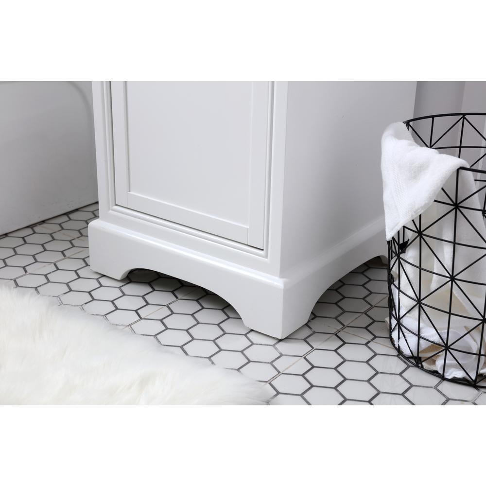19 in. Single Bathroom Vanity set in white. Picture 5