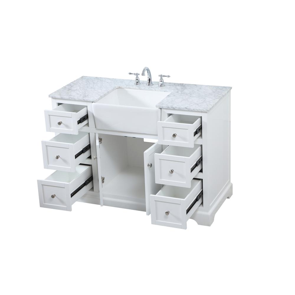 48 inch Single bathroom vanity in white. Picture 9