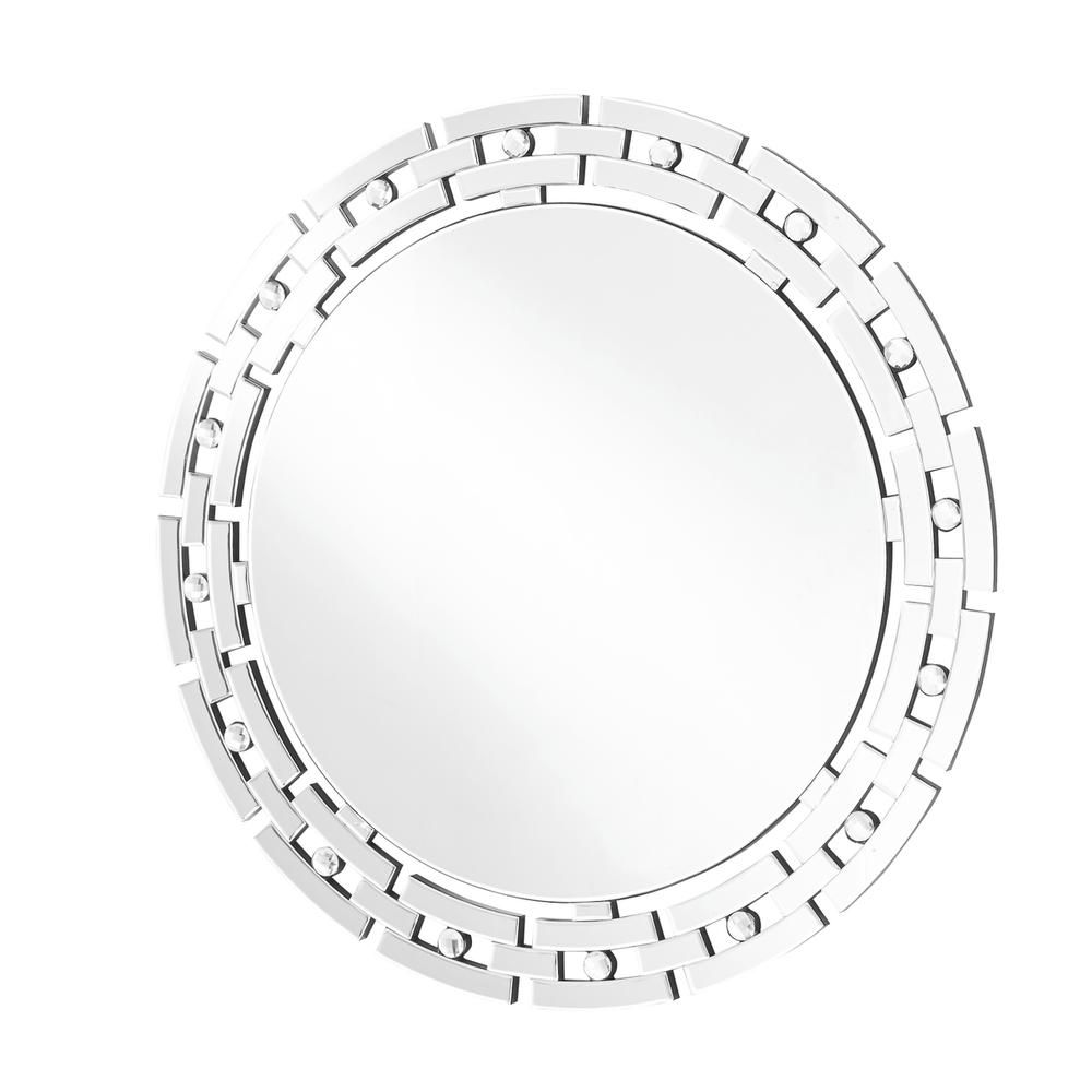 Sparkle 36 in. Contemporary Round Mirror in Clear. Picture 1