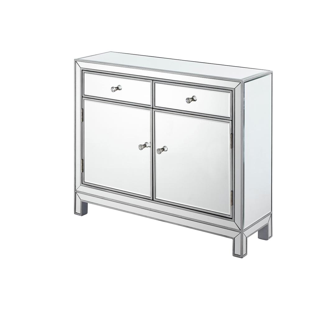 Nightstand 2 drawers 2 doors 38in. W x 12in. D x 32in. H in antique silver paint. Picture 12