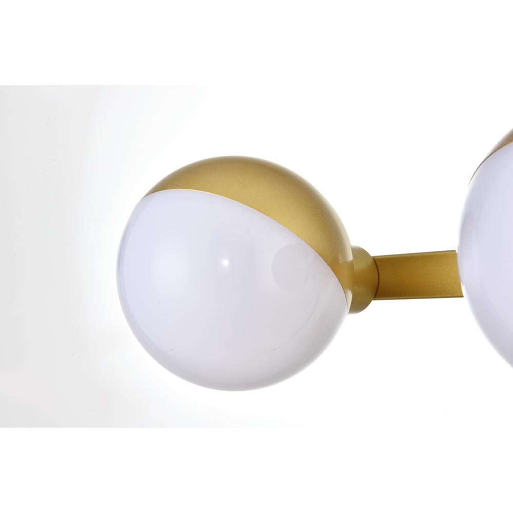 Majesty 3 light Brass and frosted white Bath Sconce. Picture 5
