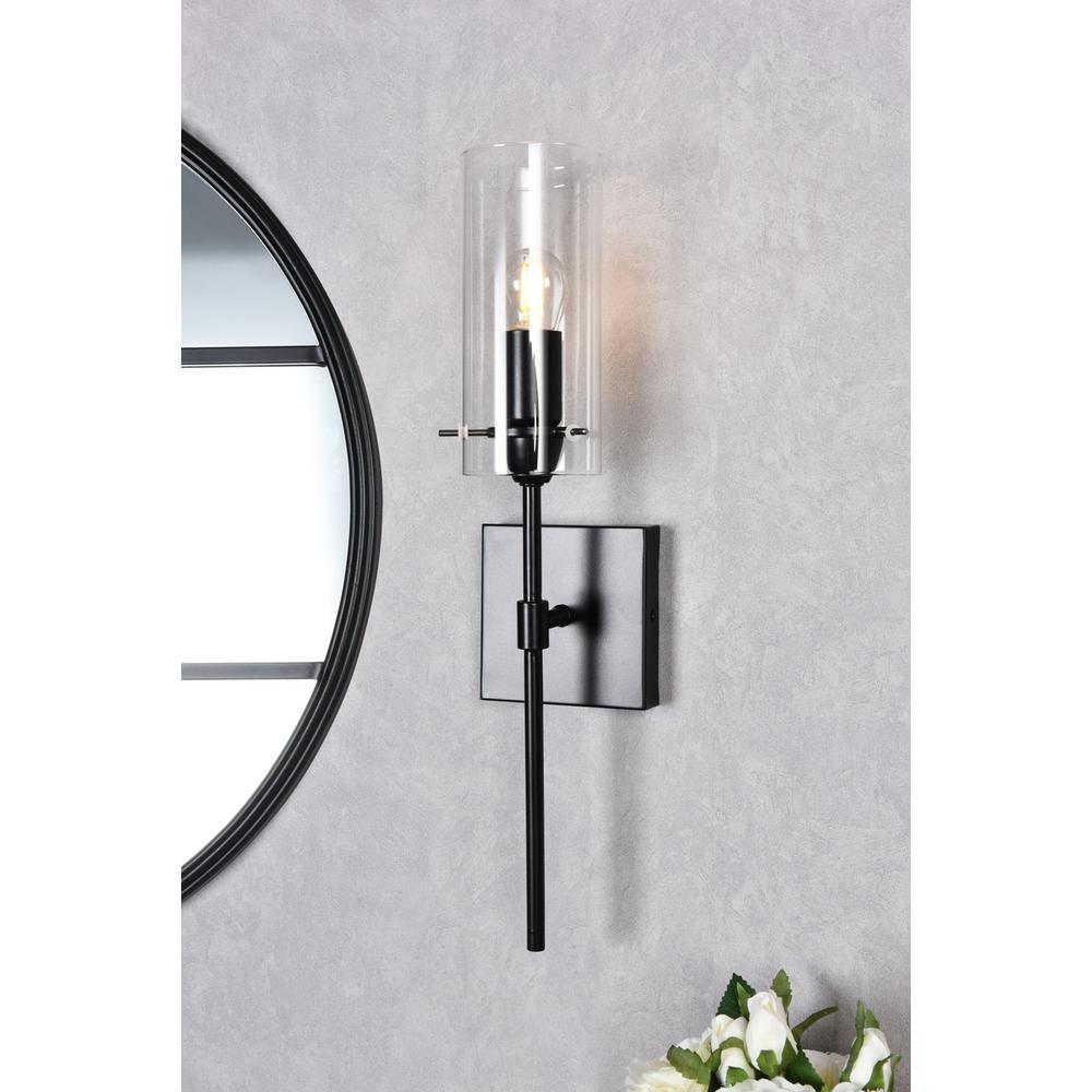Elsreth 1 light black wall sconce. Picture 7