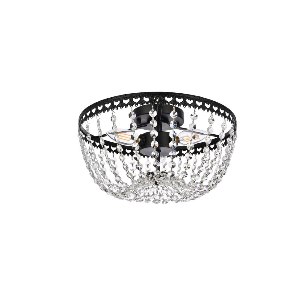 Kylie 12 inch flush mount in black. Picture 6