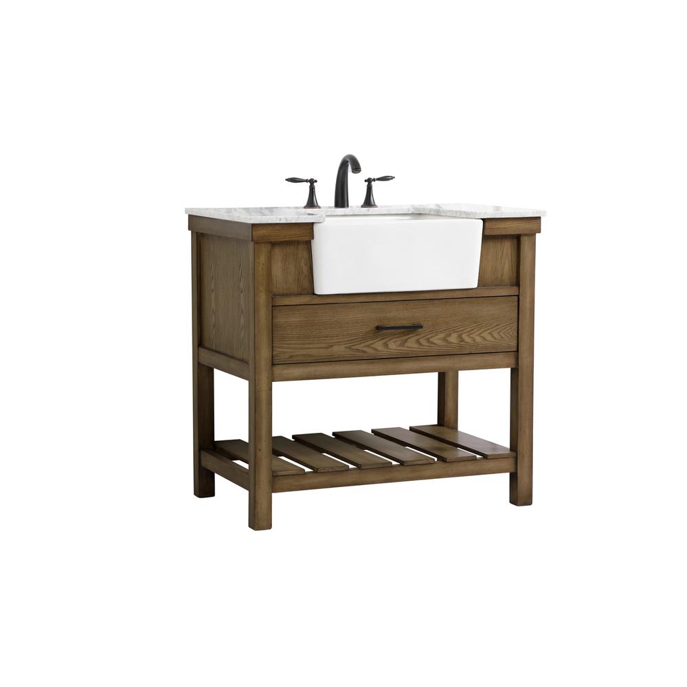 36 inch Single bathroom vanity in driftwood. Picture 7