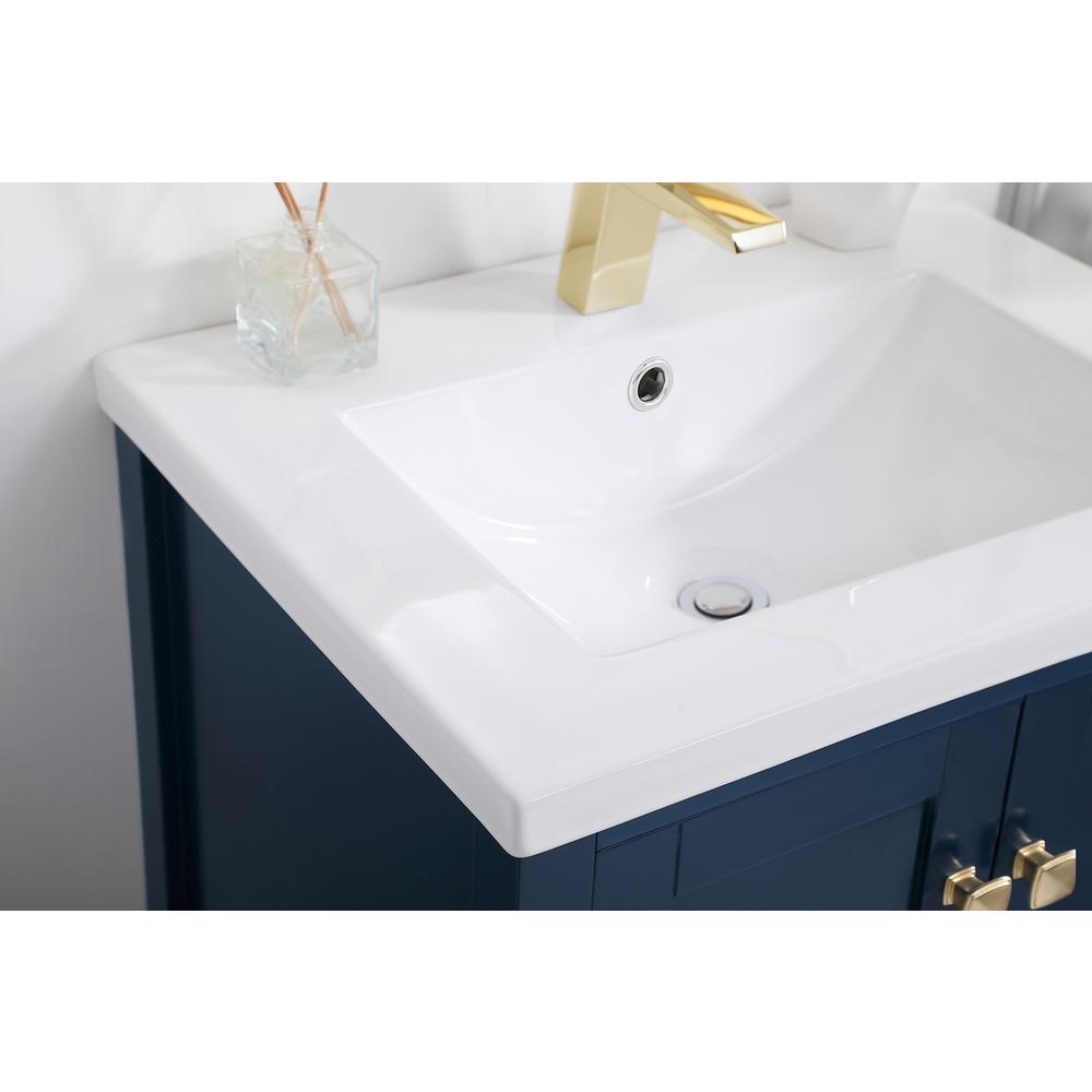 24 inch bathroom vanity in Blue. Picture 5
