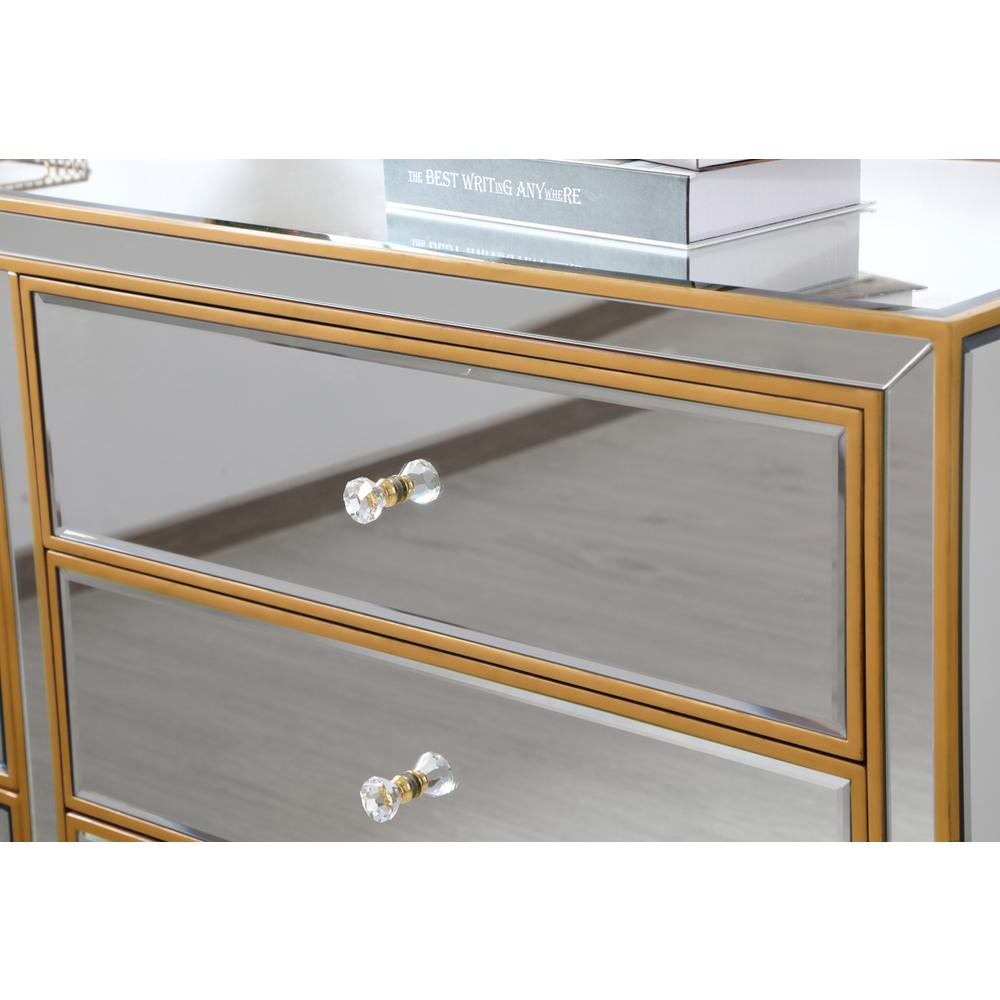 Cabinet 6 drawers 60in. W x 18in. D x 32in. H in gold. Picture 4