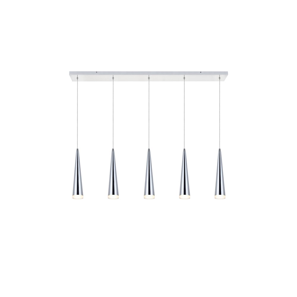 Fantasia 5 Light Chrome Led Pendant. Picture 1