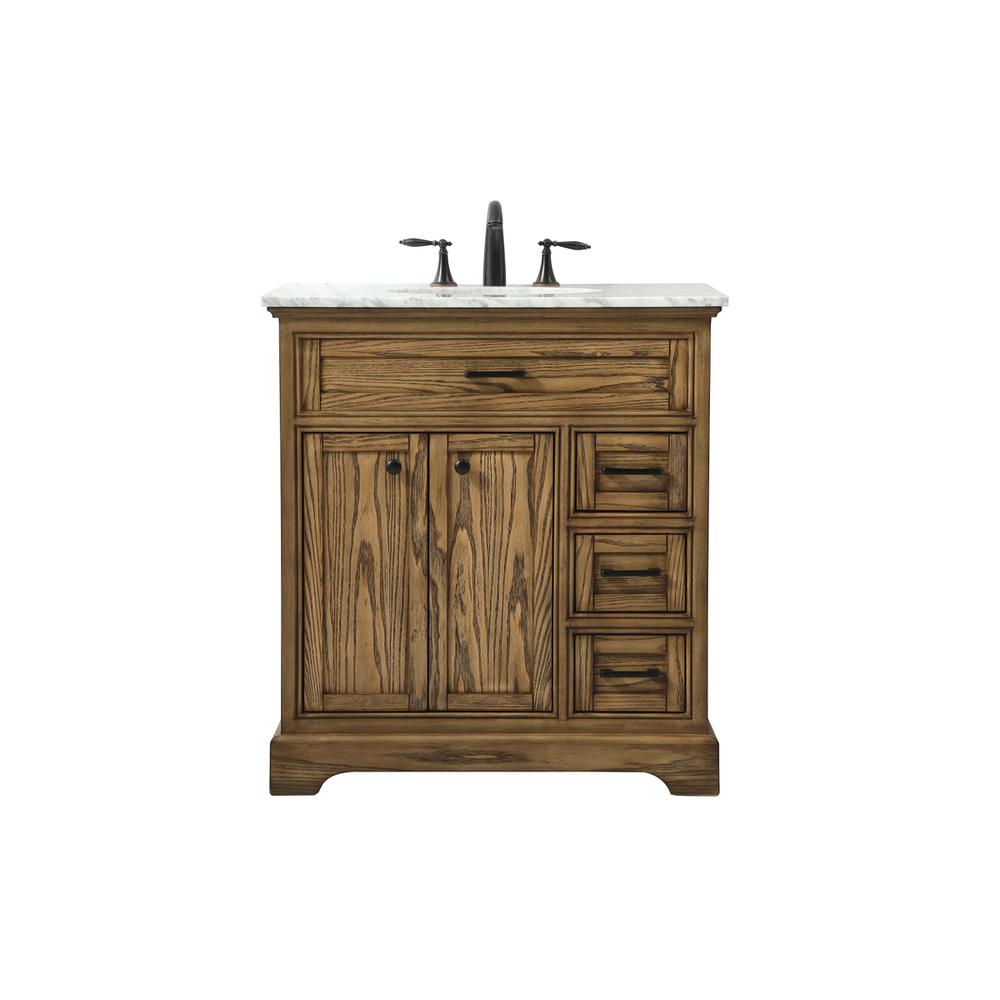 32 inch Single bathroom vanity in driftwood. Picture 1