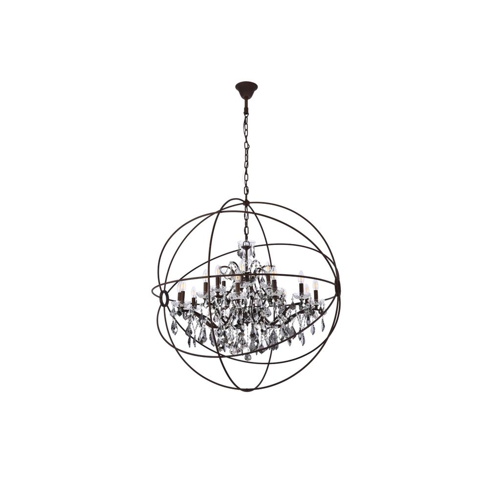Geneva 18 light Rustic Intent Chandelier Silver Shade (Grey) Royal Cut crystal. Picture 6