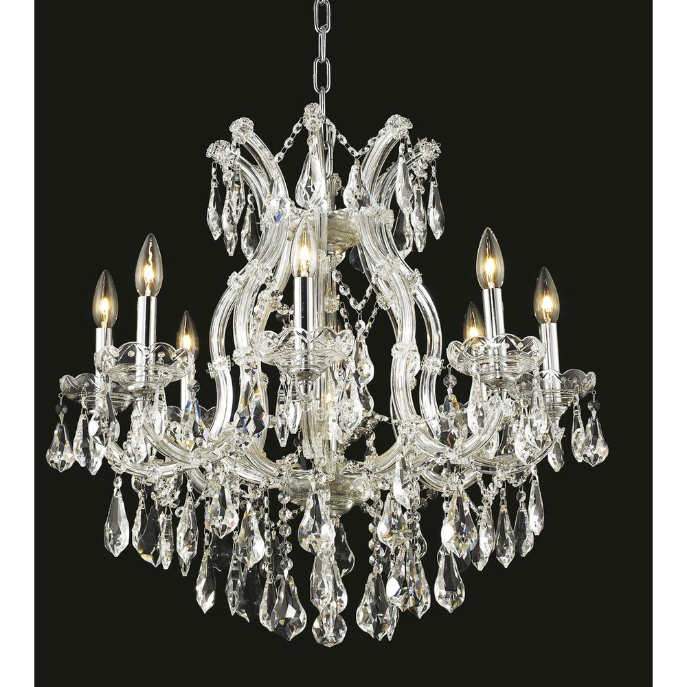 Maria Theresa 9 light Chrome Chandelier Clear Royal Cut Crystal. Picture 1
