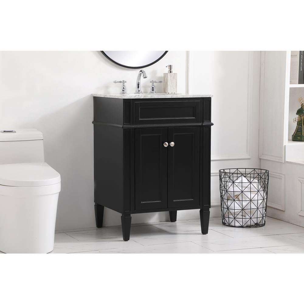 24 inch Single bathroom vanity in Black. Picture 2