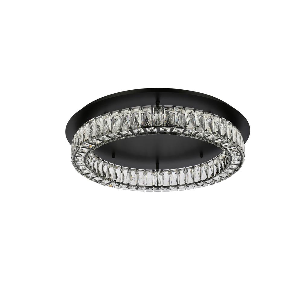 Monroe 26 inch LED Single flush mount in black. Picture 6
