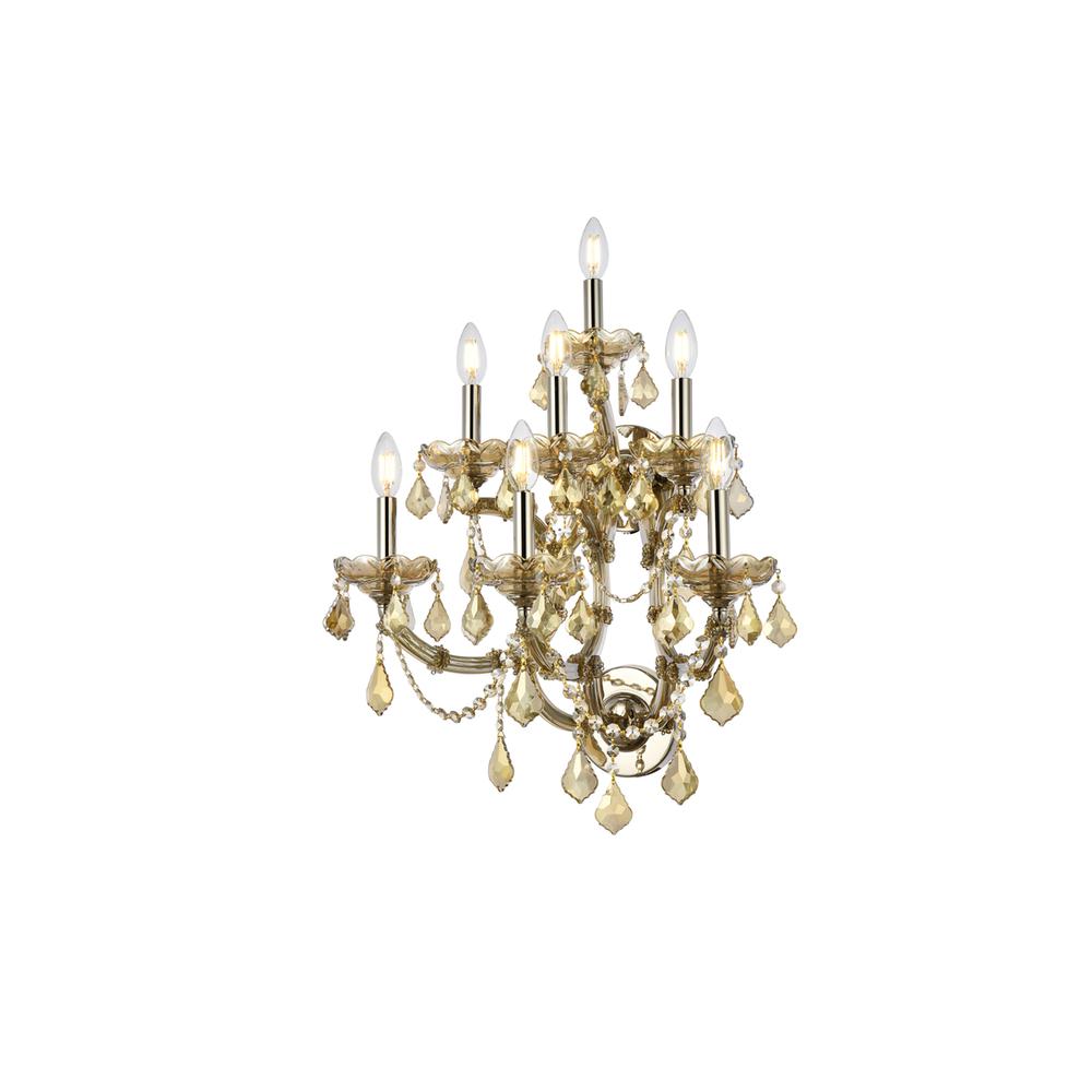 Maria Theresa 7 light Golden Teak Wall Sconce Golden Teak. Picture 2