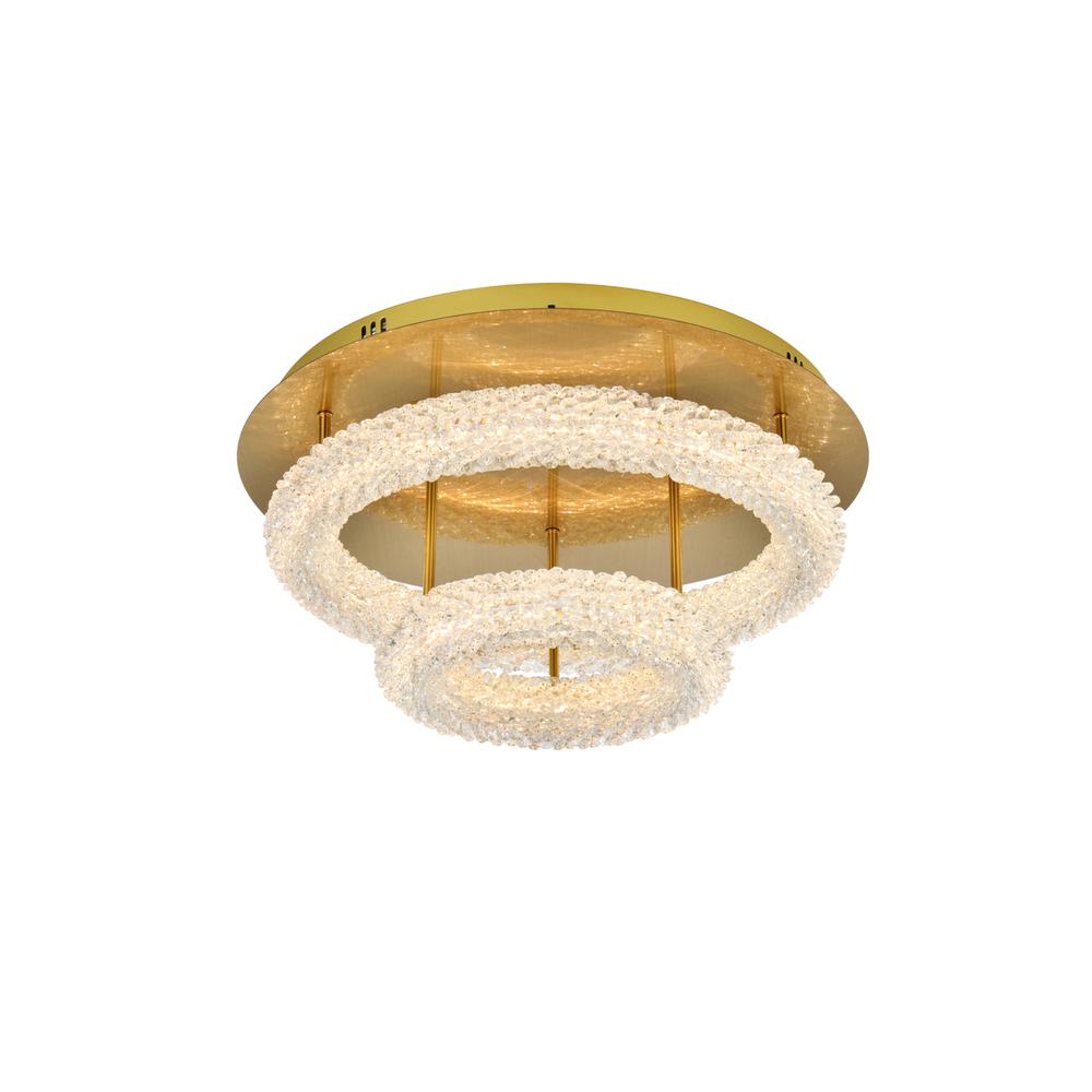 Bowen 22 inch Adjustable LED Flush Mount in Satin Gold. Picture 1
