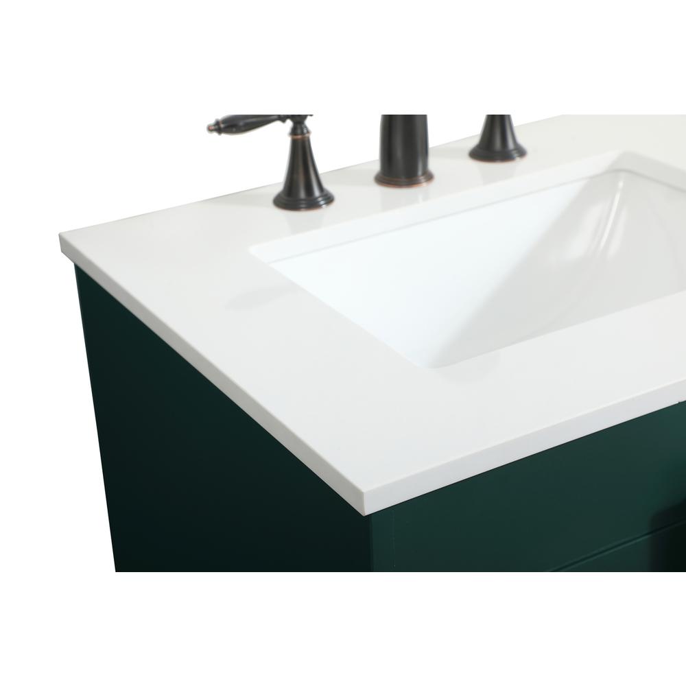 24 inch Single bathroom vanity in green. Picture 11