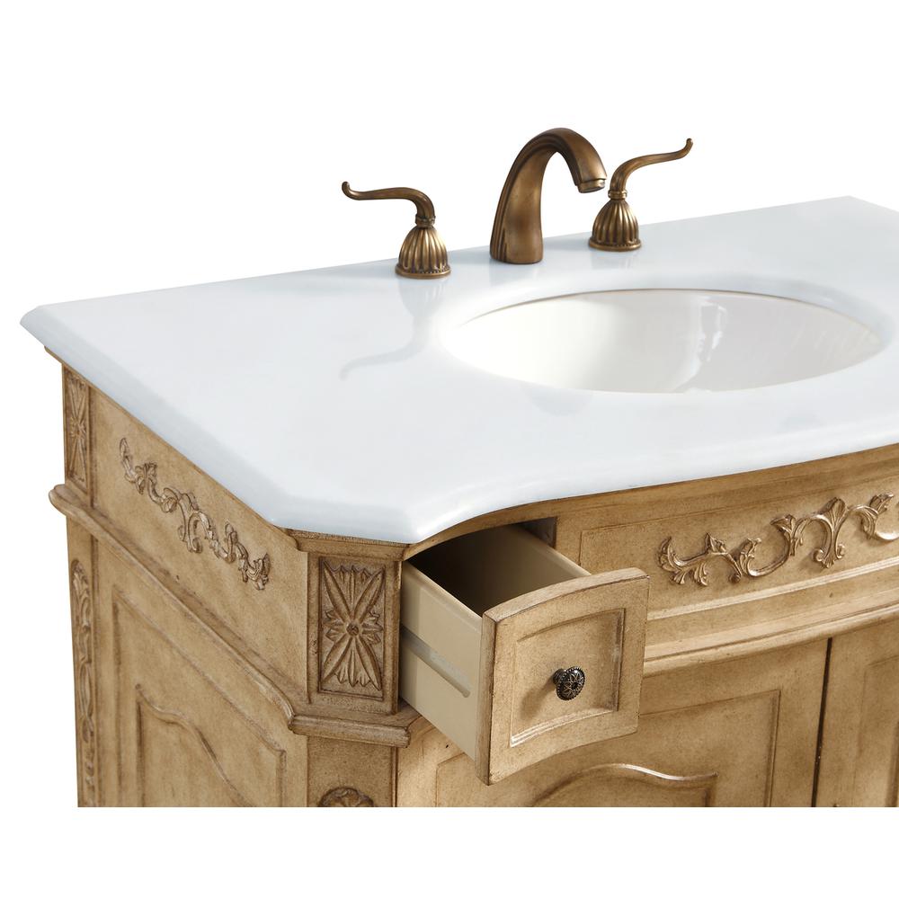 36 inch Single Bathroom vanity in Antique Beige. Picture 6