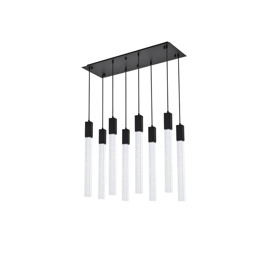 Weston 8 lights pendant in black. Picture 6
