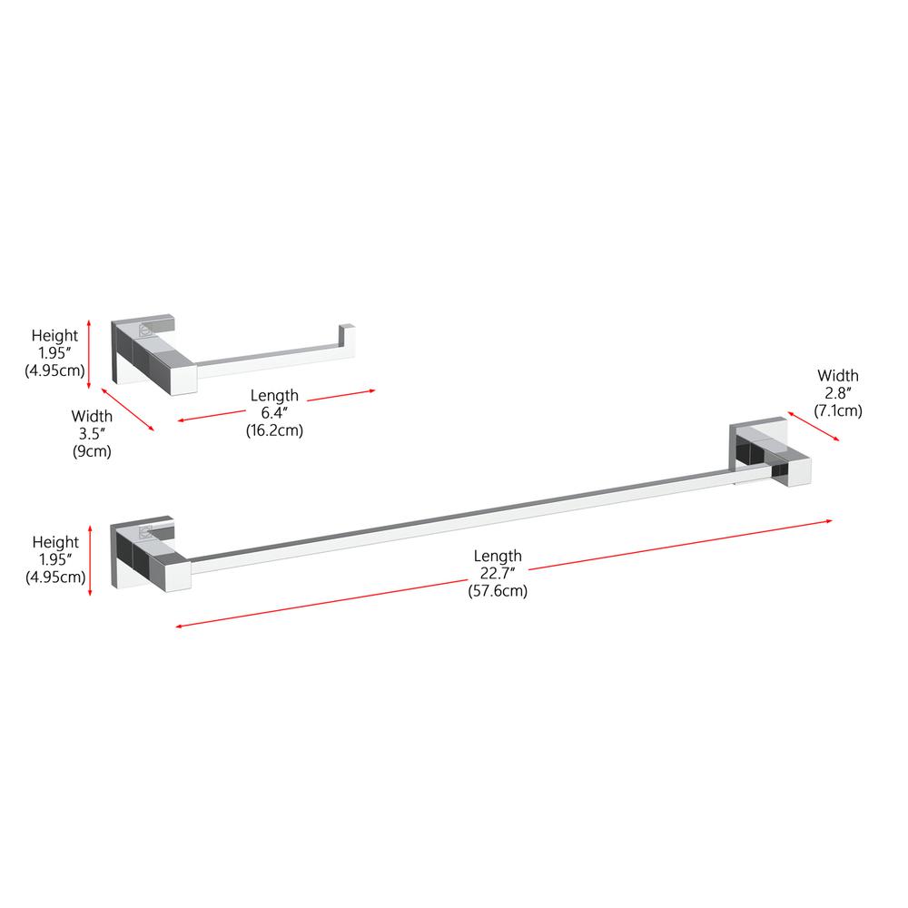 Isla 2-Piece Bathroom Hardware Set in Chrome. Picture 7