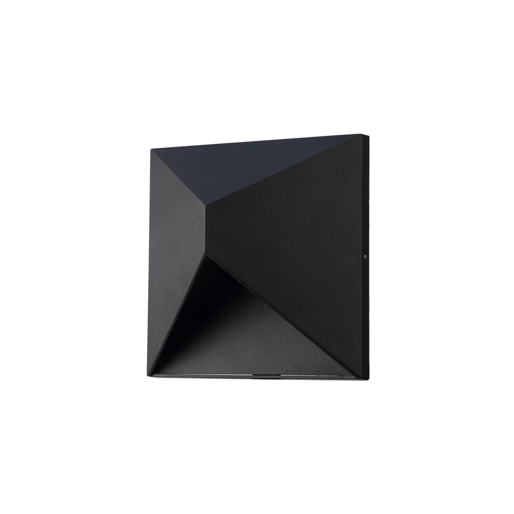 LED Outdoor Wall lamp L:W:8 H:8 9.5W 600LM 3000K black Finish Acrylic Lens. Picture 2