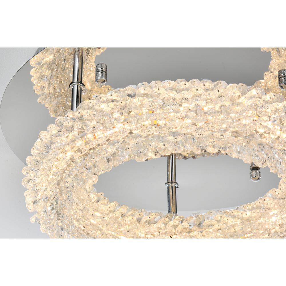 Bowen 14 inch Adjustable LED Flush Mount in Chrome. Picture 4