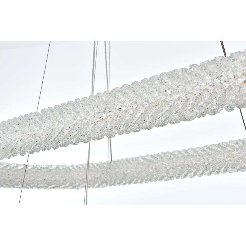 Bowen 42 inch Adjustable LED Chandelier in Chrome. Picture 6