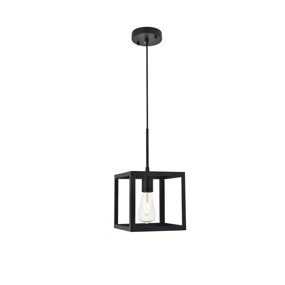 Resolute 1 light black Pendant. Picture 1