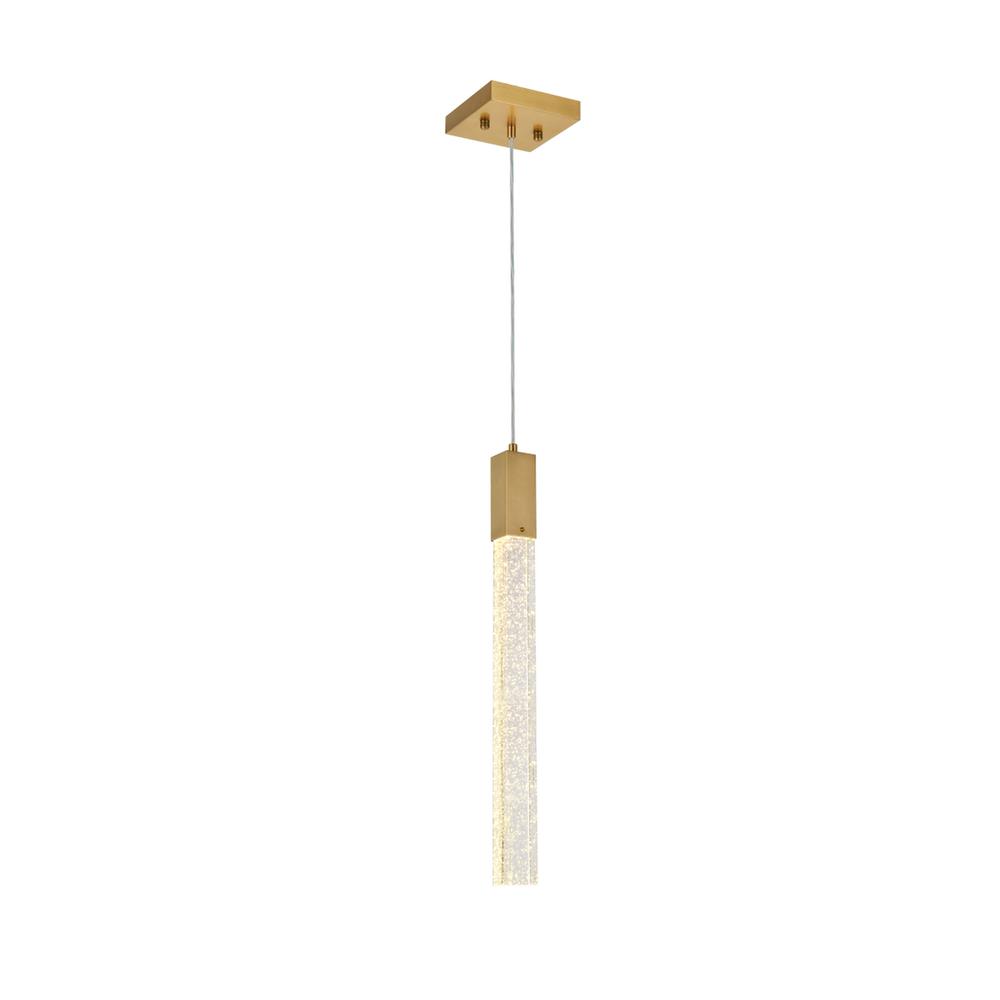 Weston 1 light pendant in satin gold. Picture 1