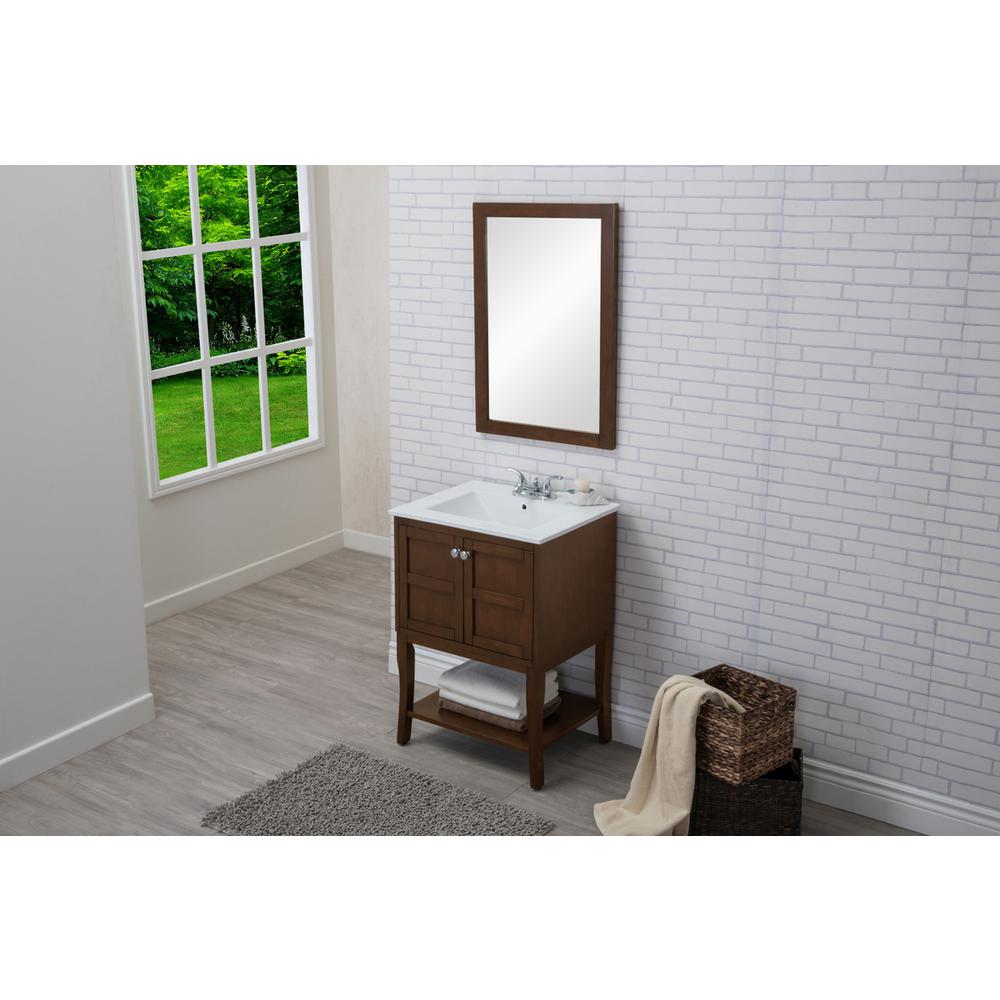 2 Doors Cabinet 24 In. X 18 In. X 34 In. In Antique Coffee. Picture 4