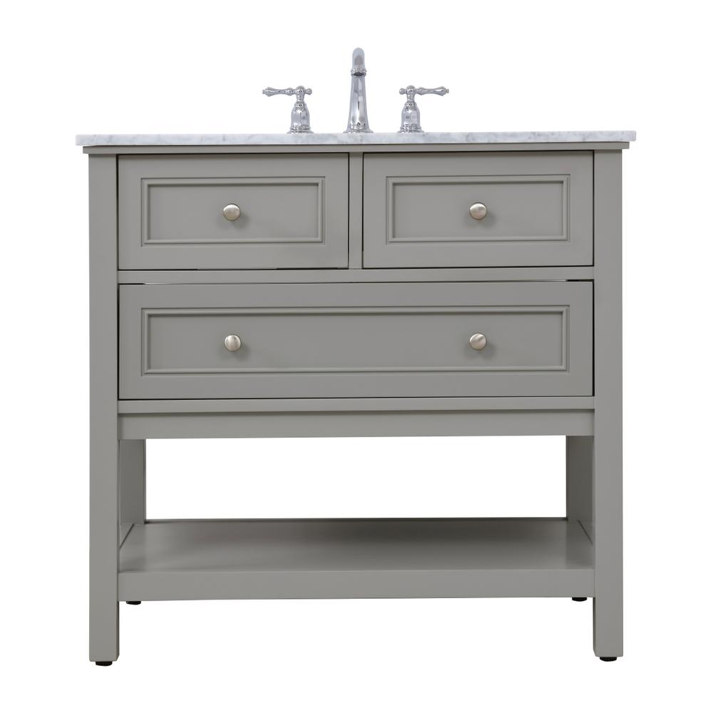 36 in. Single bathroom vanity set in Grey. Picture 1