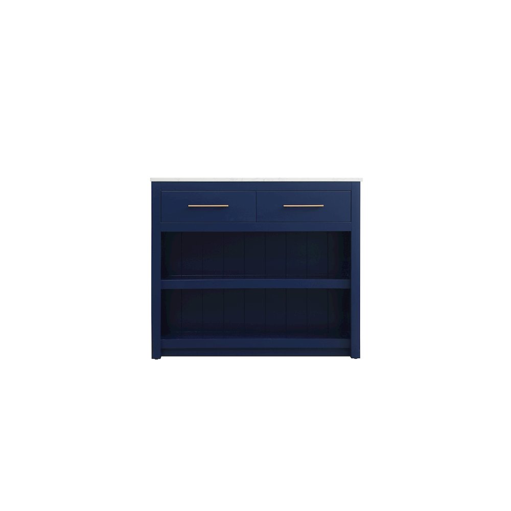 42 inch Kitchen Island in Blue. Picture 1