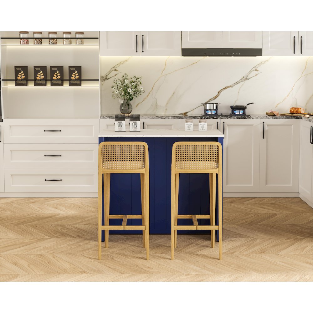 42 inch Kitchen Island in Blue. Picture 4