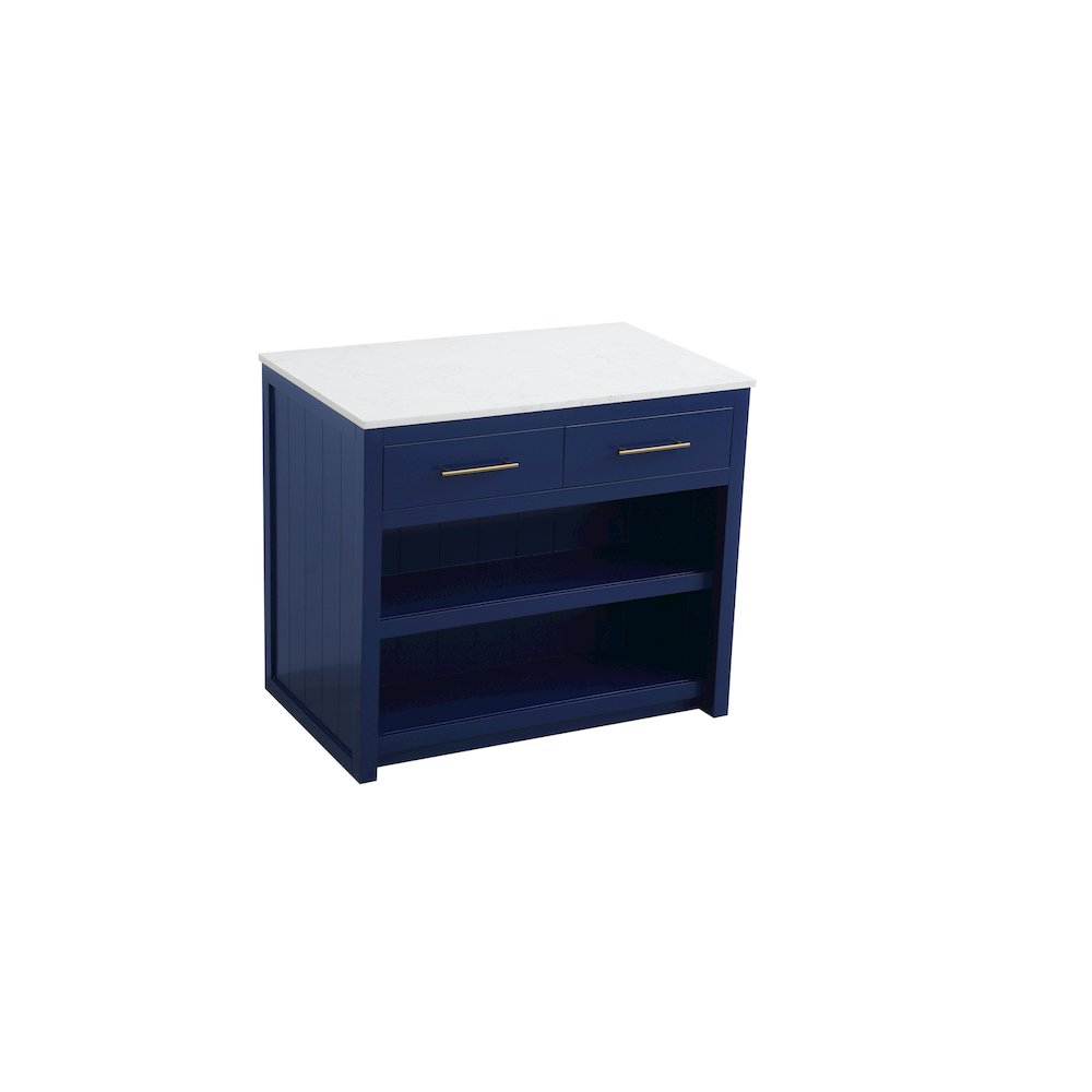 42 inch Kitchen Island in Blue. Picture 6