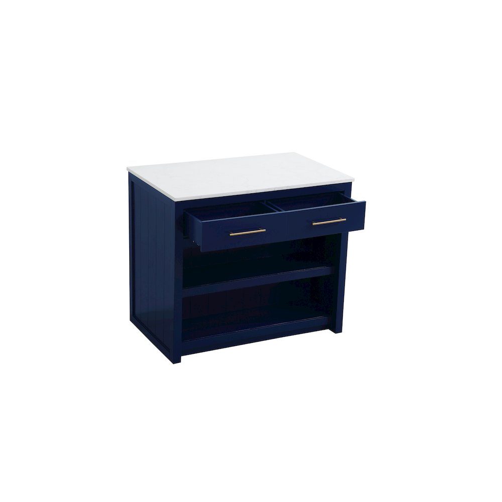 42 inch Kitchen Island in Blue. Picture 7