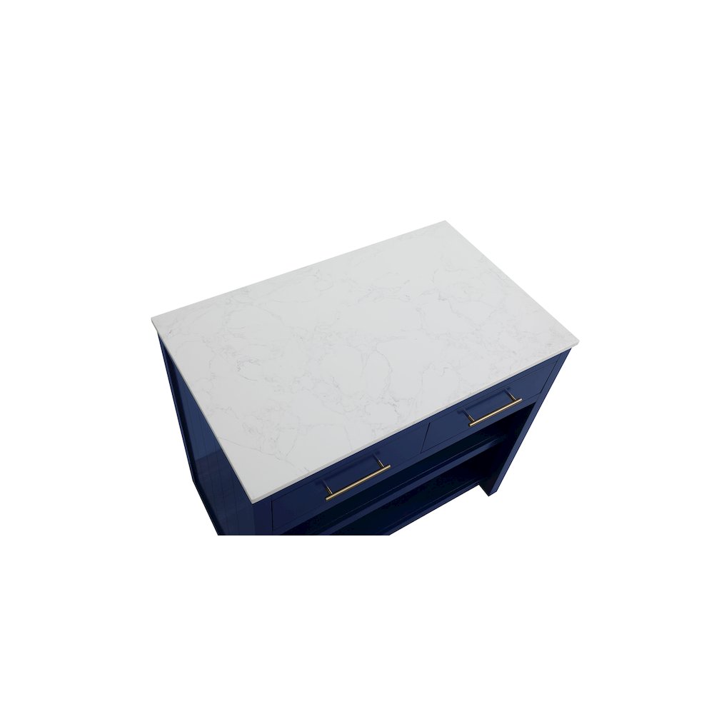 42 inch Kitchen Island in Blue. Picture 8