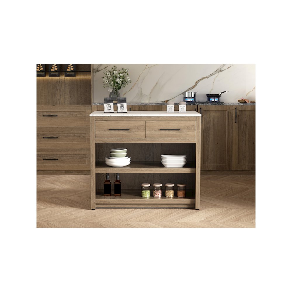 42 inch Kitchen Island in Natural Oak. Picture 2