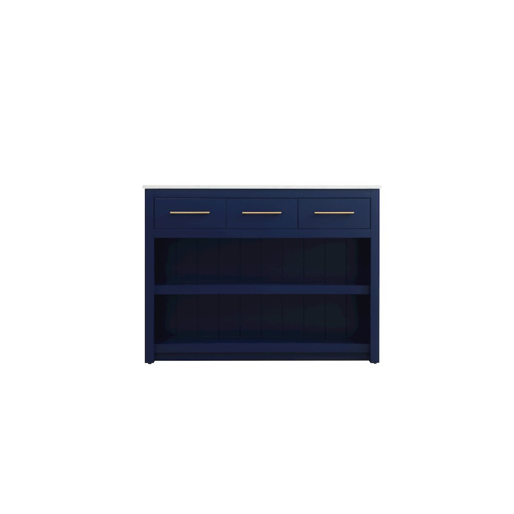 48 inch Kitchen Island in Blue. Picture 1