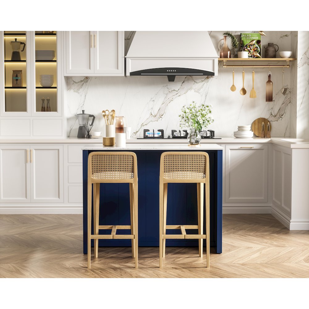 48 inch Kitchen Island in Blue. Picture 4