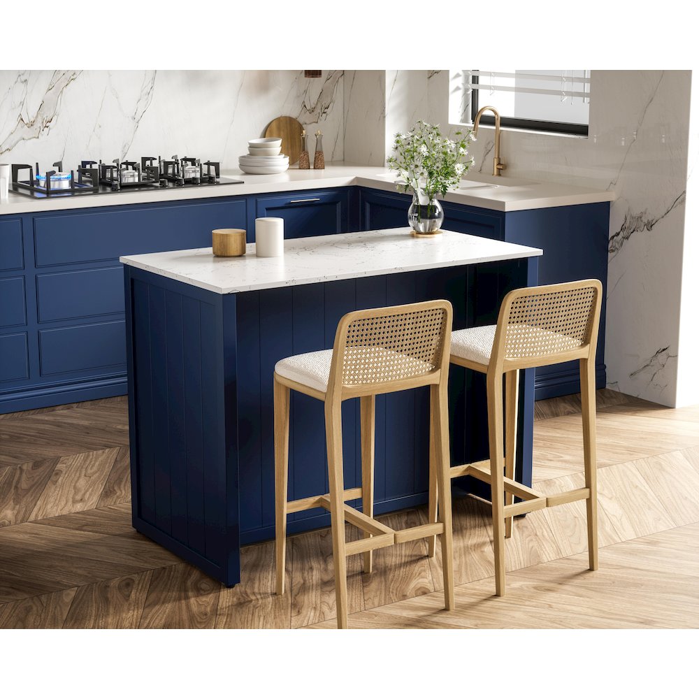 48 inch Kitchen Island in Blue. Picture 5