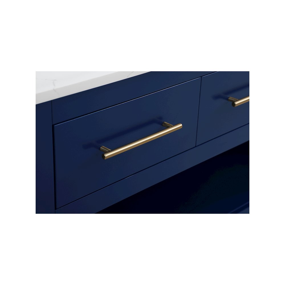 48 inch Kitchen Island in Blue. Picture 9