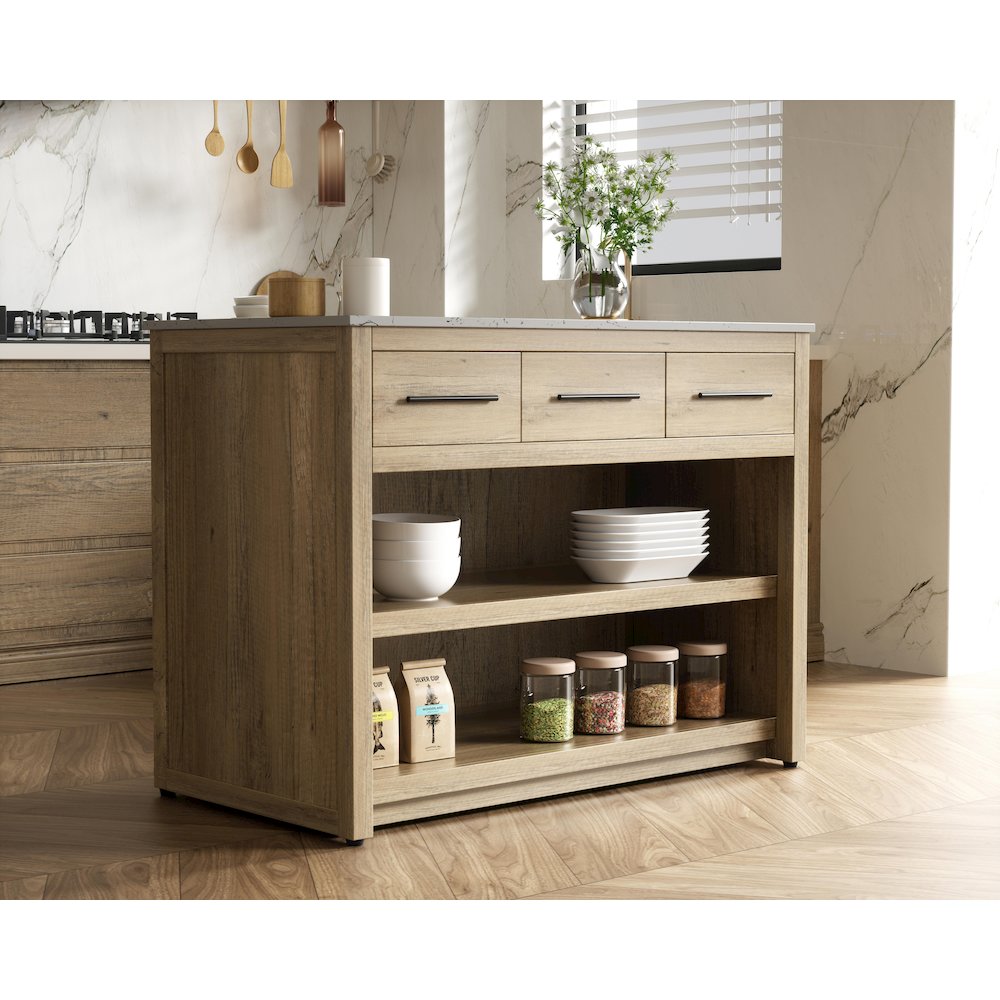 48 inch Kitchen Island in Natural Oak. Picture 3