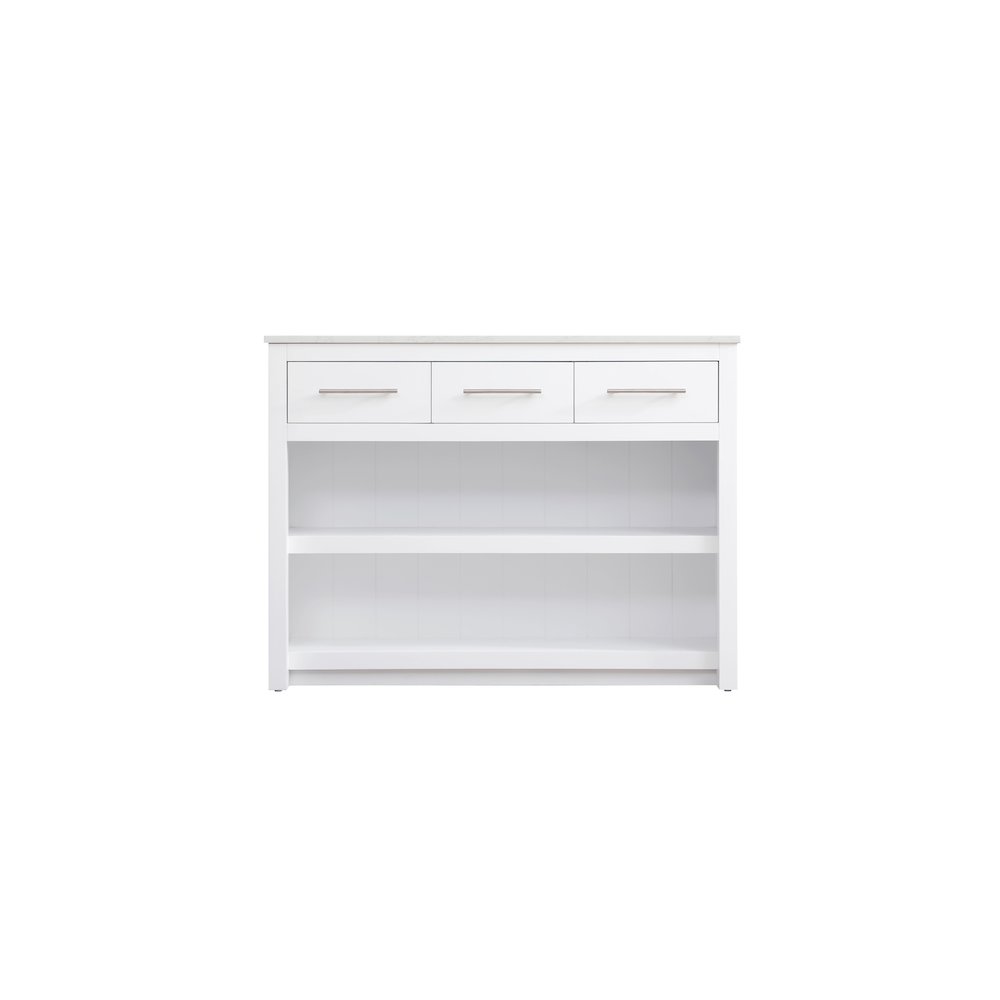 48 inch Kitchen Island in White. Picture 1