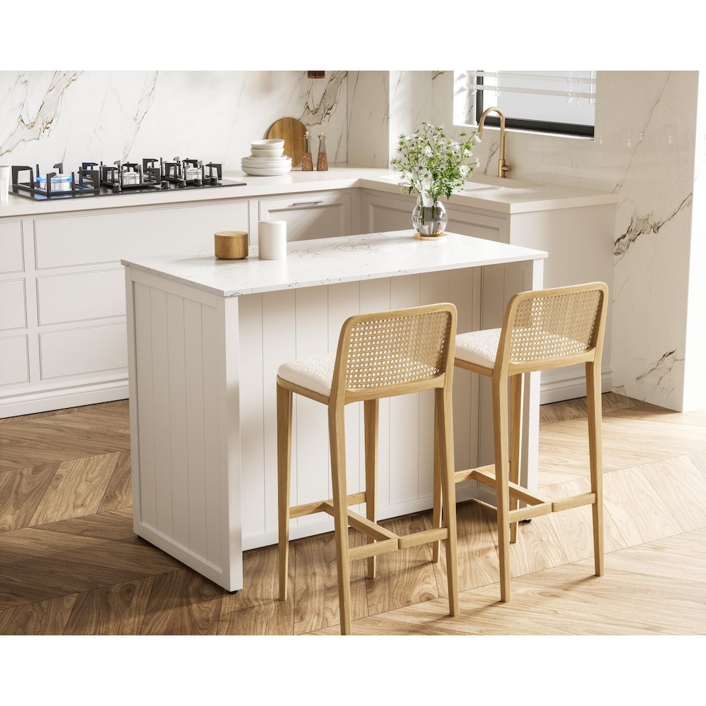 48 inch Kitchen Island in White. Picture 5
