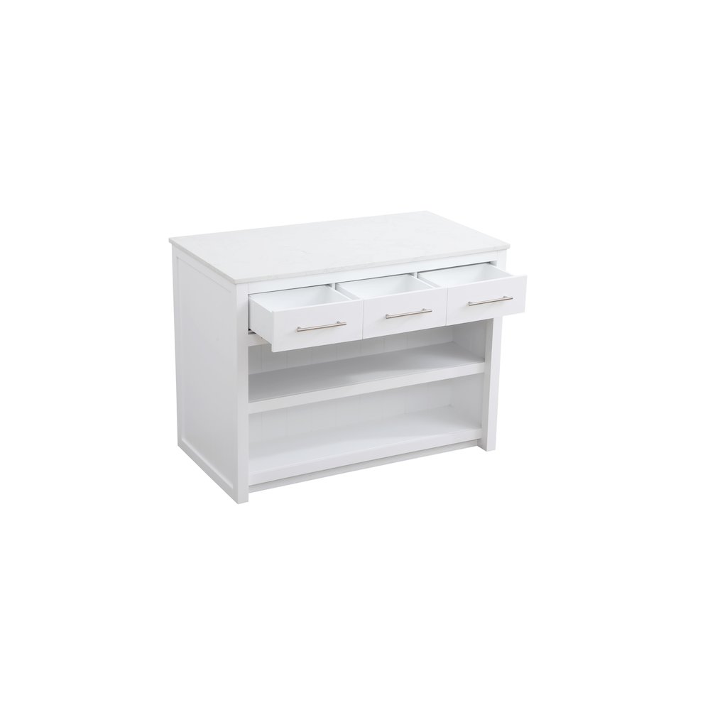 48 inch Kitchen Island in White. Picture 7