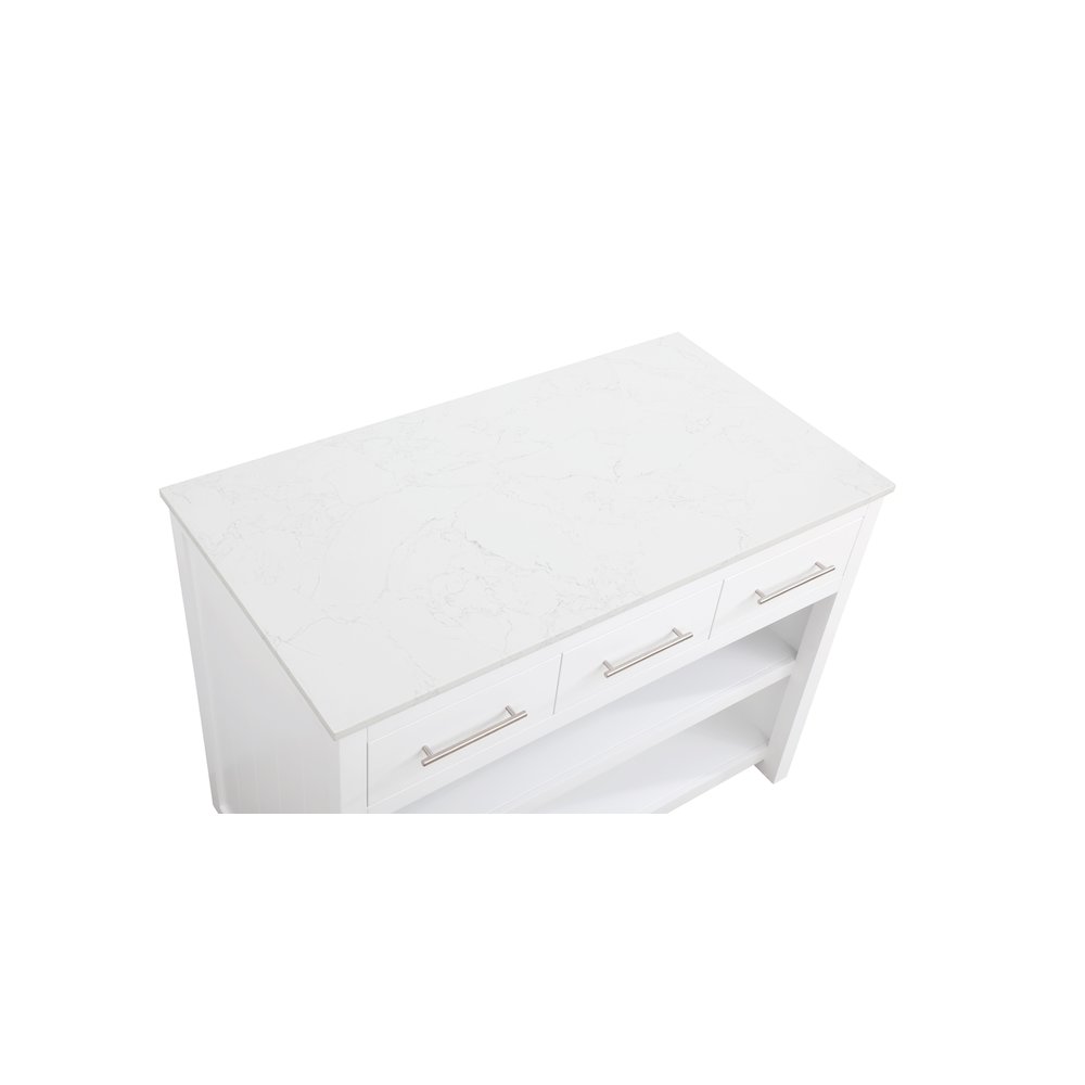 48 inch Kitchen Island in White. Picture 8