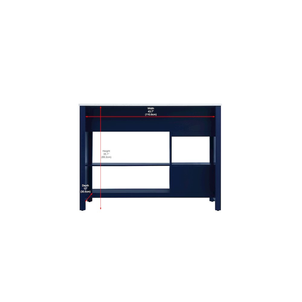 48 inch Kitchen Island in Blue. Picture 14