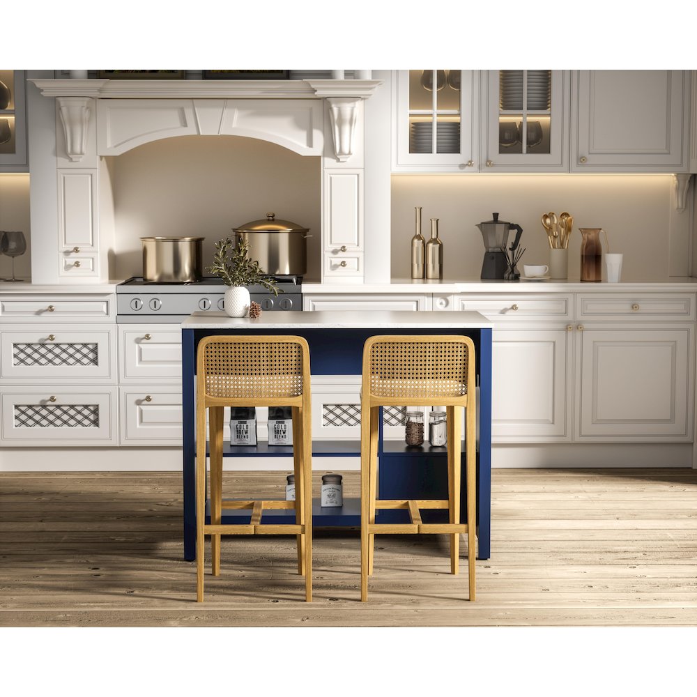 48 inch Kitchen Island in Blue. Picture 4